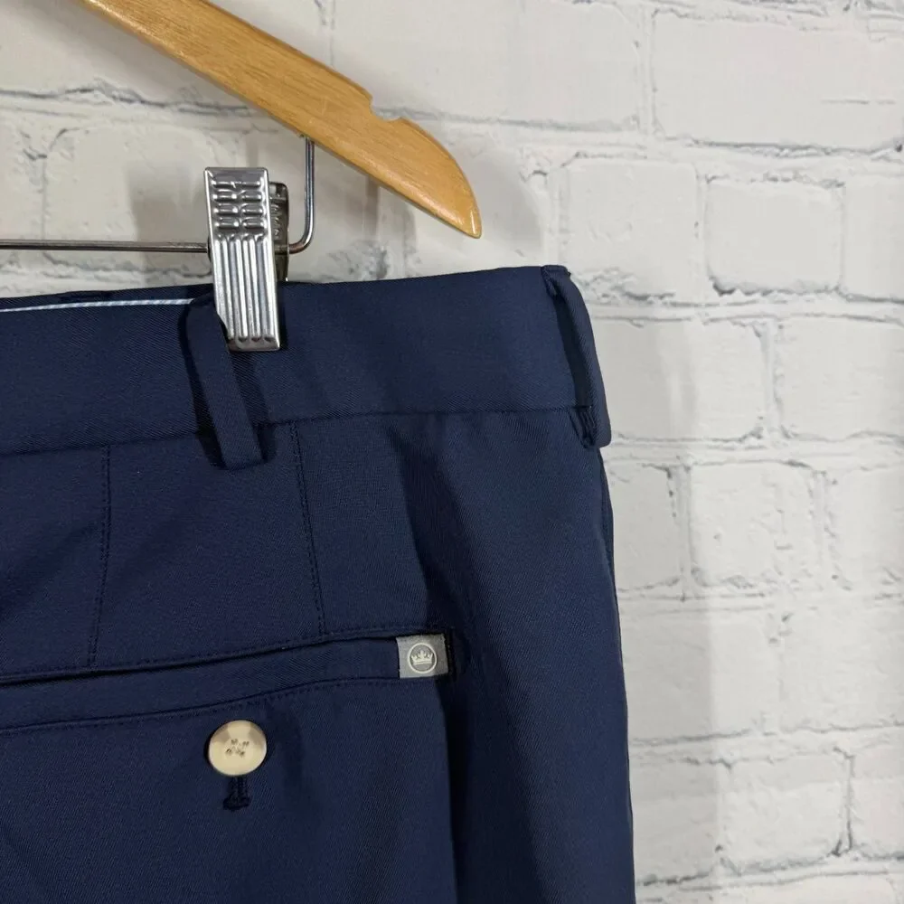 Peter Millar Crown Sport Golf Shorts Men Size 40 Blue Performance Stretch Chino